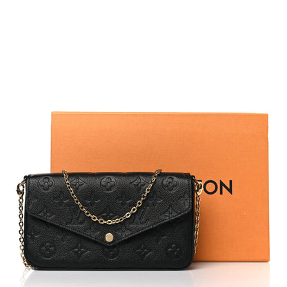 Louis Vuitton Empreinte Pochette Felicie Chain Wallet Black 9 of 9