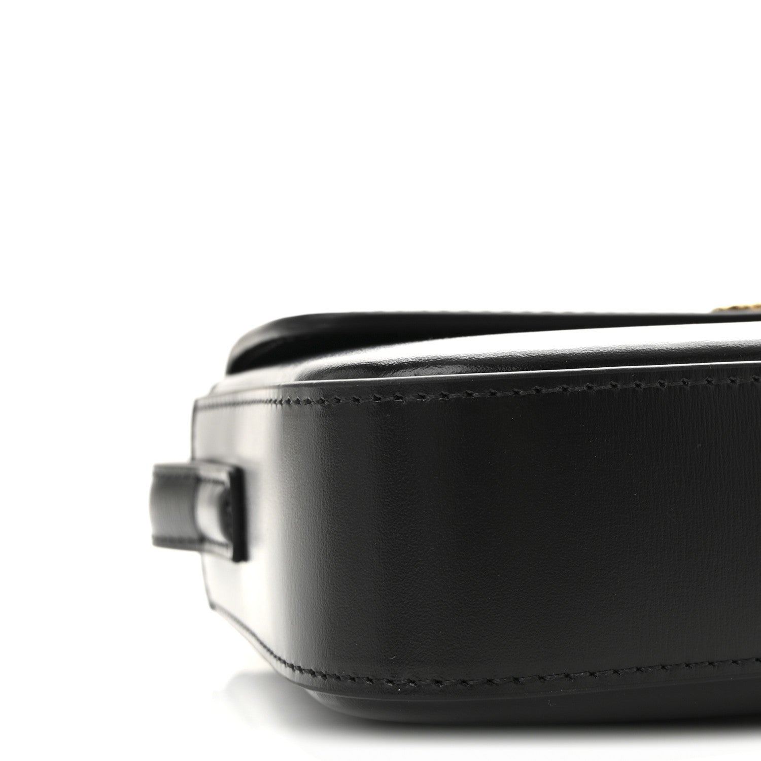 Celine Shiny Calfskin Triomphe Shoulder Bag Black 9 of 10