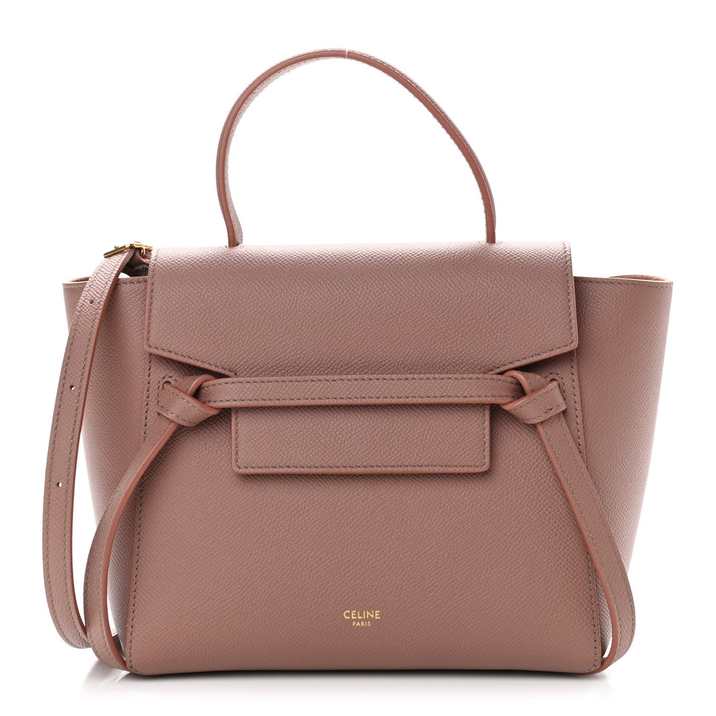 Grained Calfskin Nano Belt Bag Antique Rose
