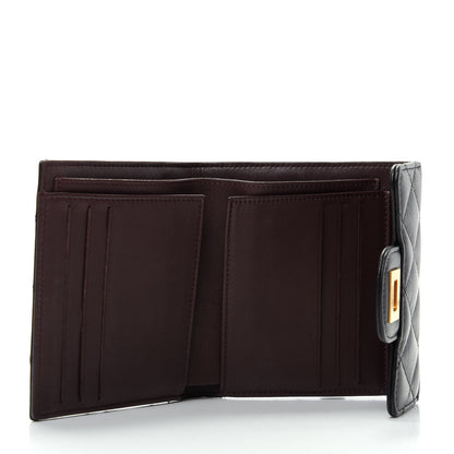 Chanel Aged Calfskin Quilted Reissue Compact Wallet Black 5 of 9