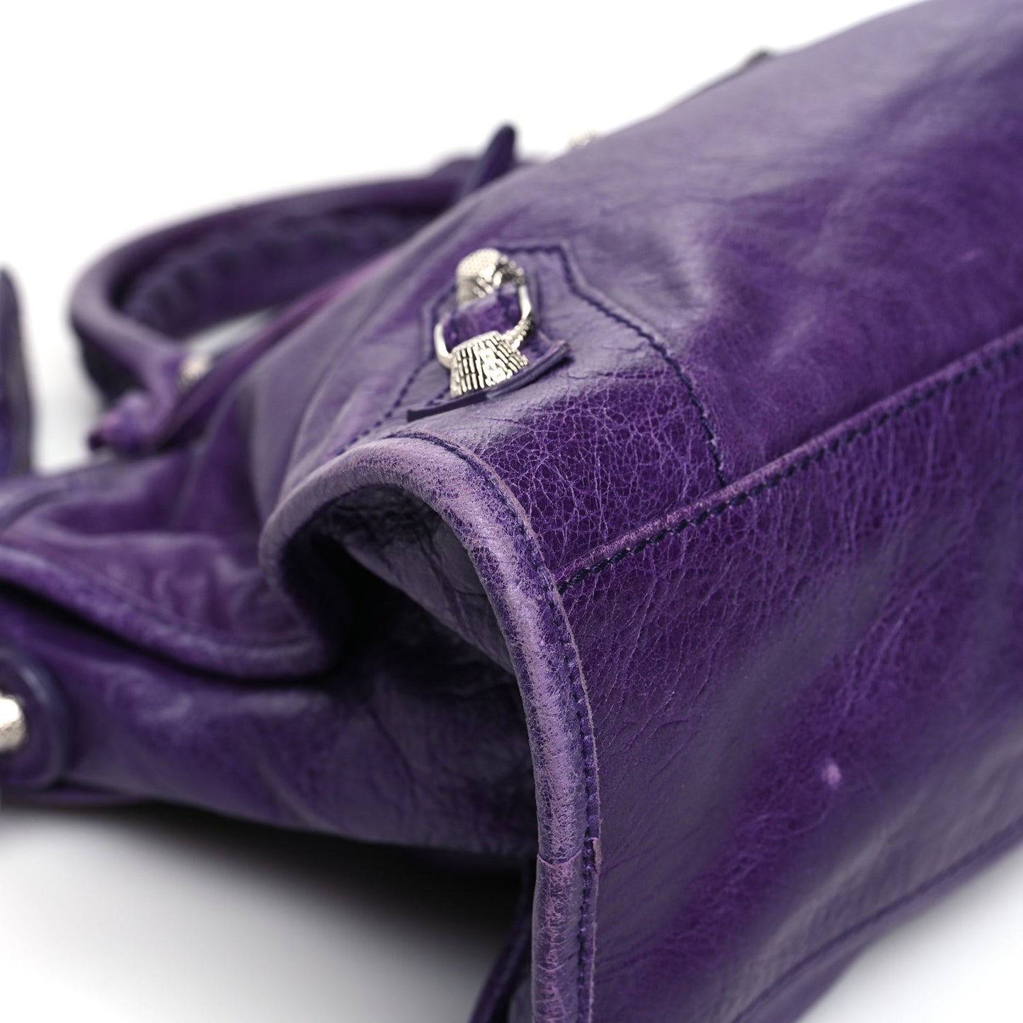 Agneau Giant 12 Silver Hardware City Dark Violet
