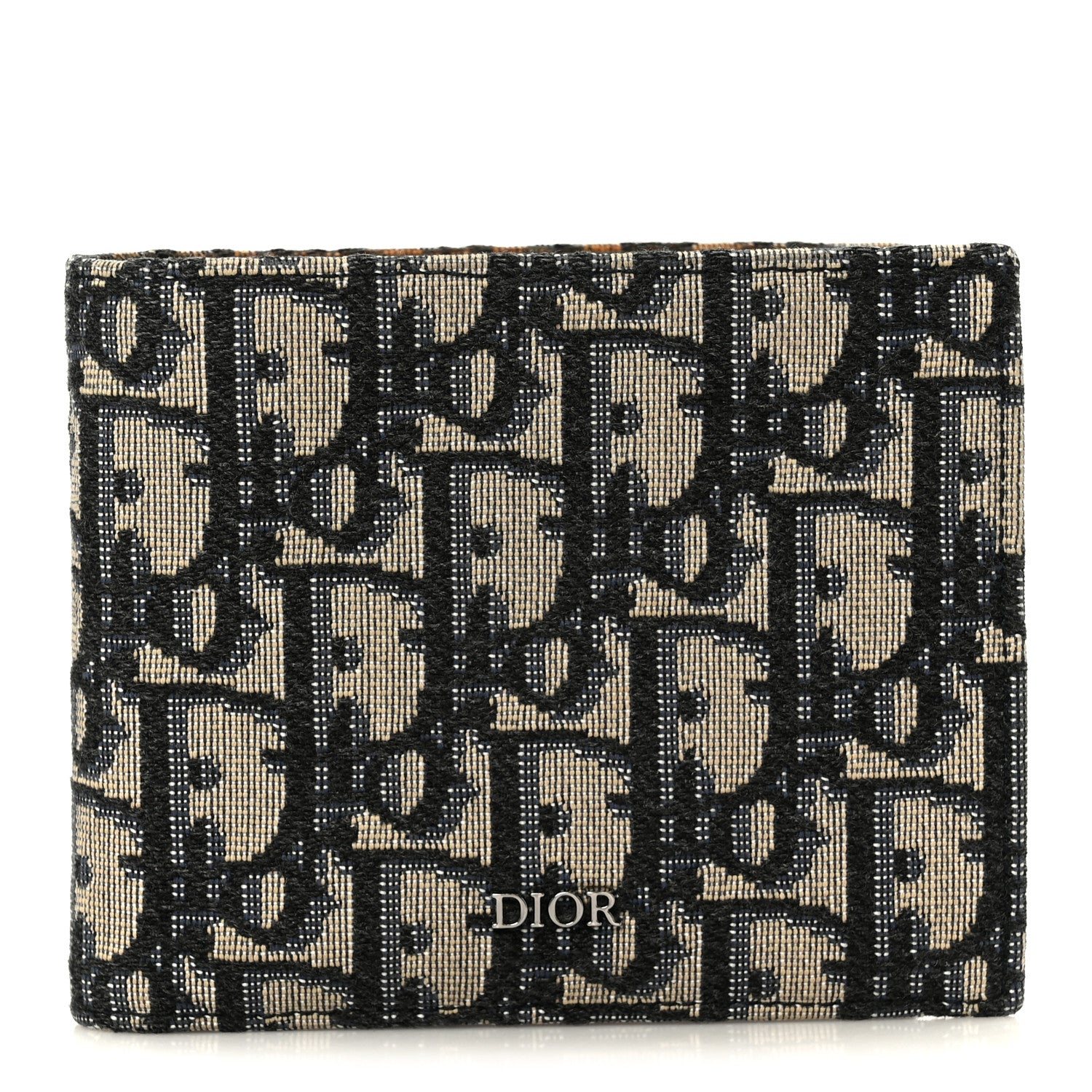 Christian Dior Oblique Compact Wallet Blue 1 of 12