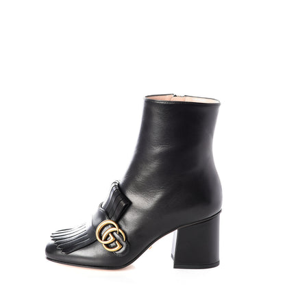 Gucci Malaga Kid GG Marmont Fringe 75mm Ankle Boots 36 Black 1 of 11
