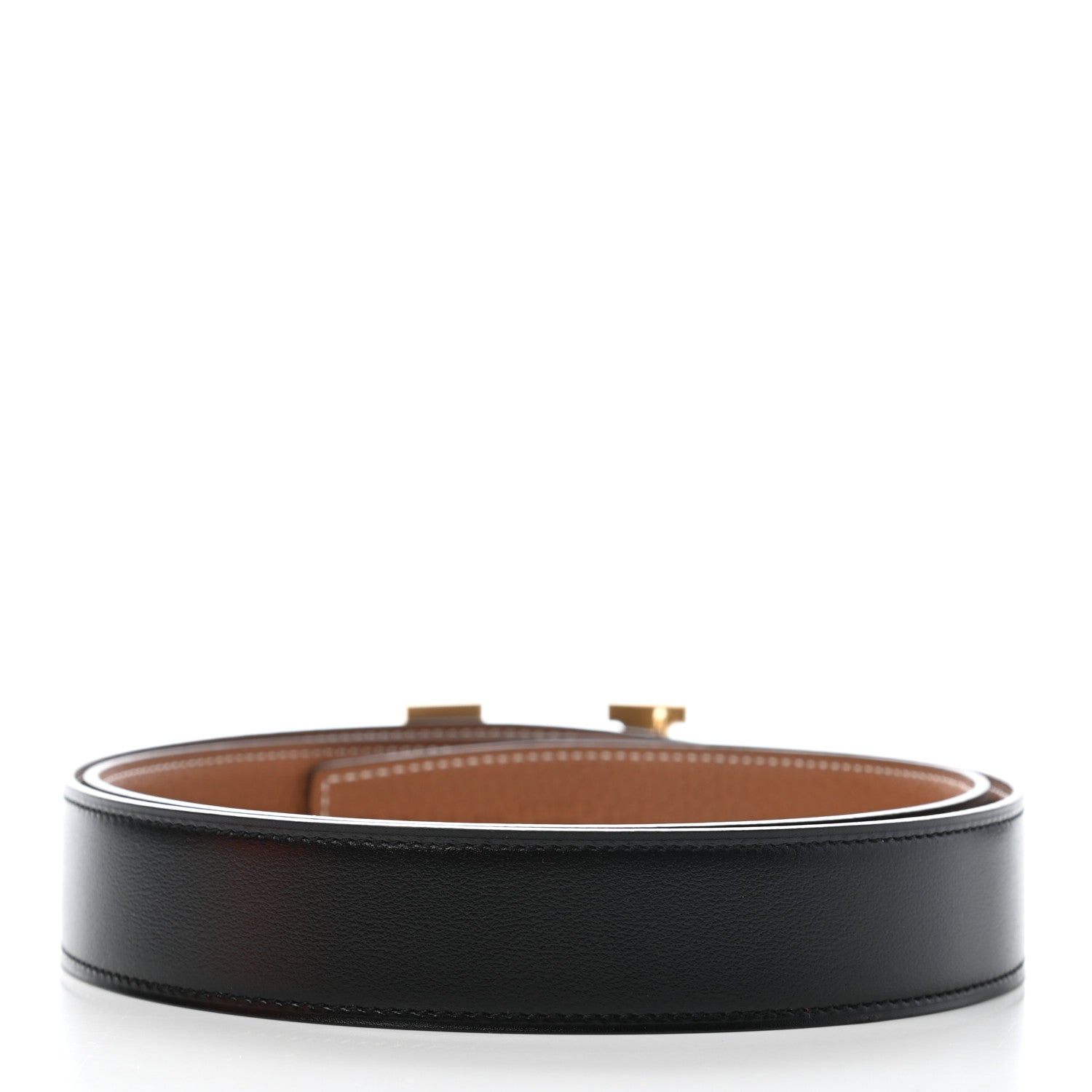 Hermes Swift Epsom 32mm H Belt 95 Black Gold 2 of 5