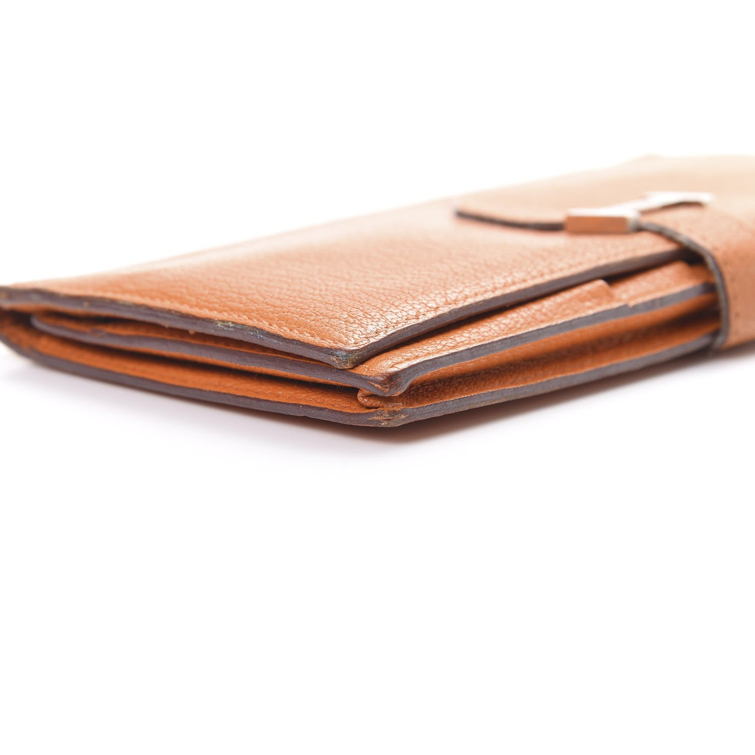Hermes Chevre Mysore Bearn Gusset Wallet Orange 13 of 15