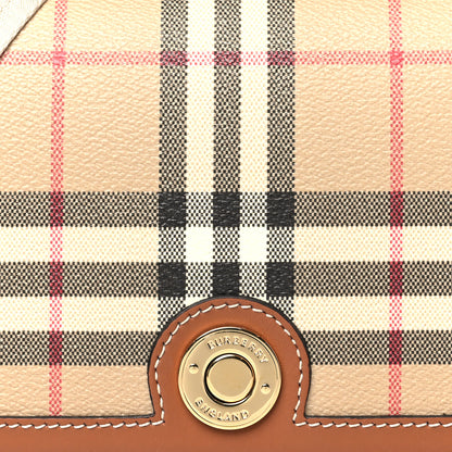 Burberry Coated Canvas Calfskin Vintage Check Small Note Crossbody Bag Briar Brown 8 of 11