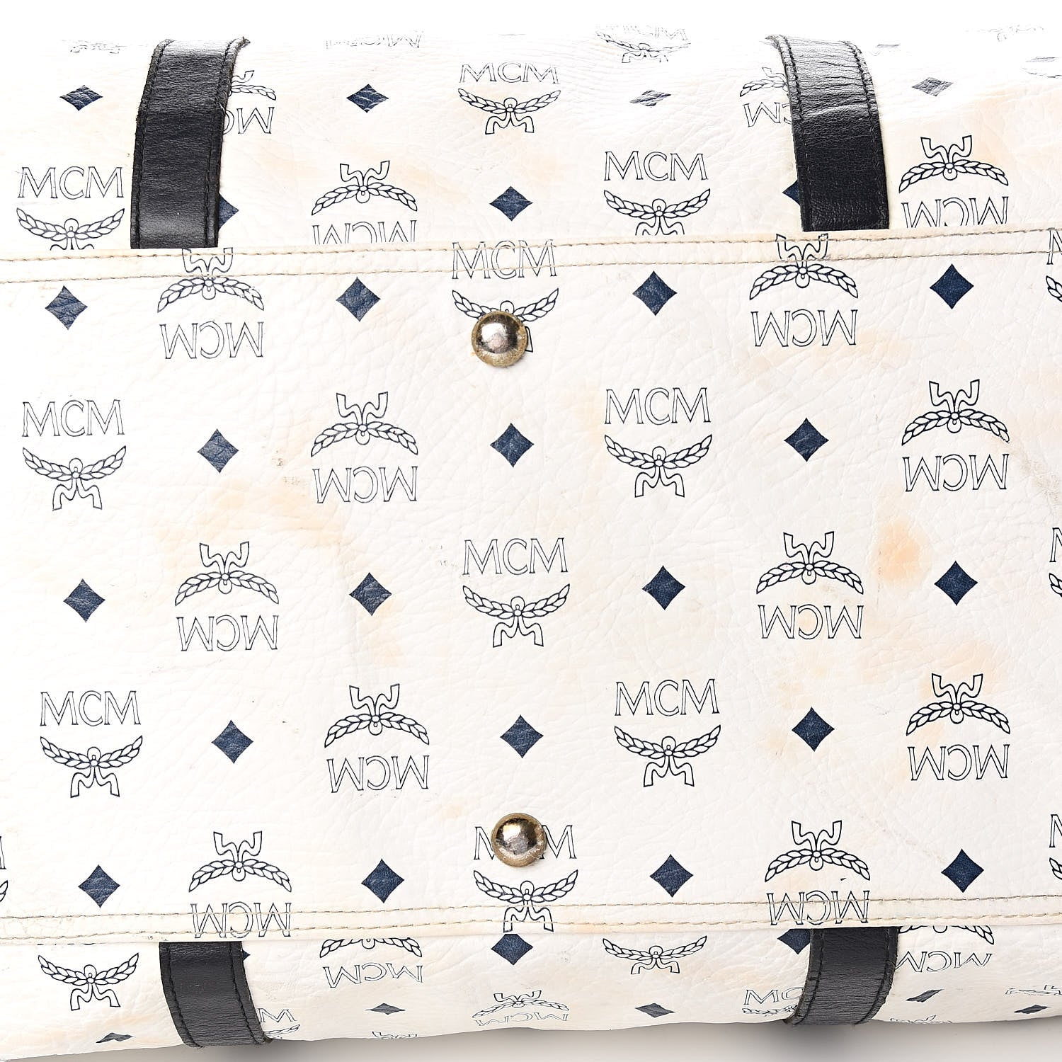 MCM Visetos Weekender Duffle Bag White 8 of 18