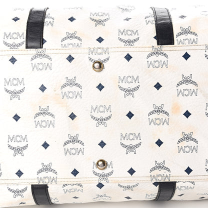 MCM Visetos Weekender Duffle Bag White 8 of 18