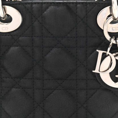 Christian Dior Metallic Calfskin Cannage Mini Lady Dior Black 7 of 11