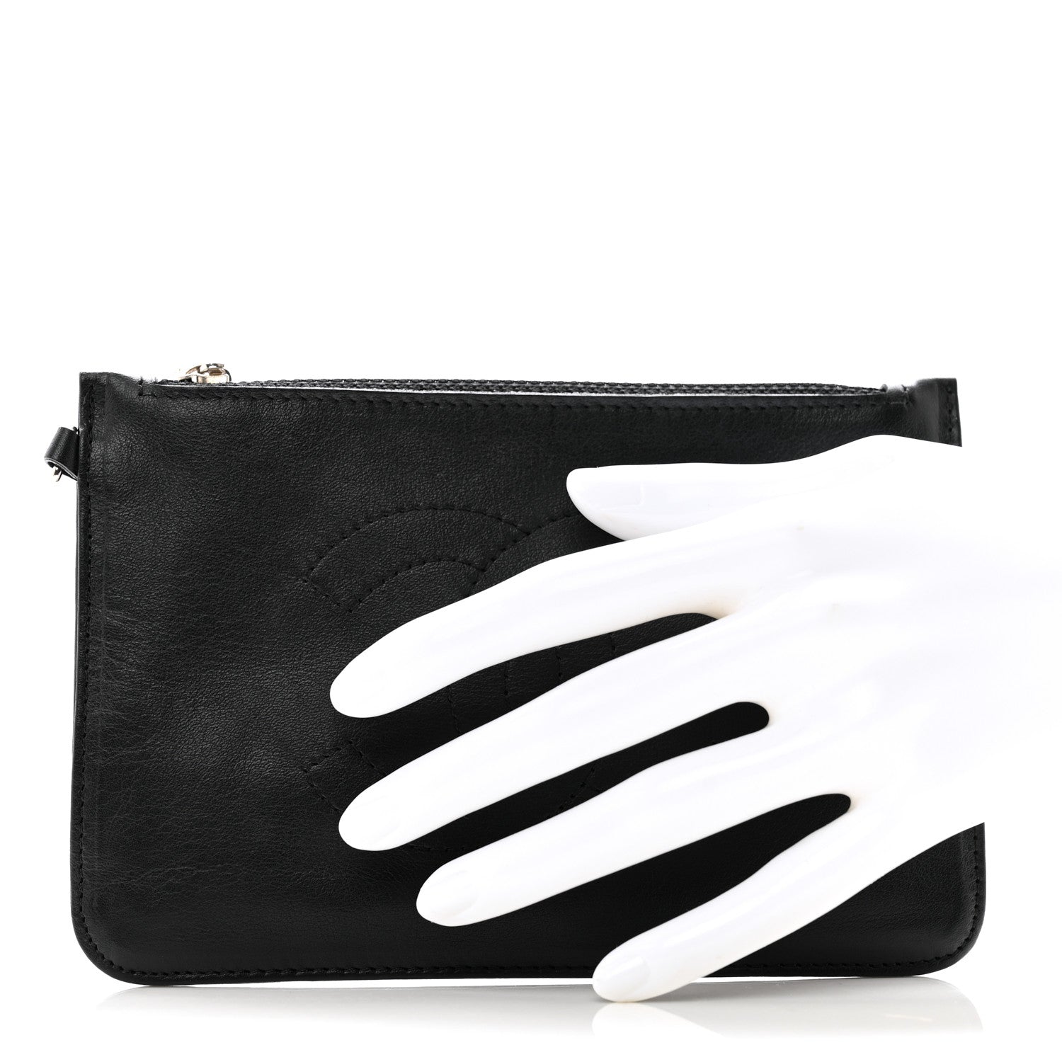 Chanel Calfskin CC Small Cosmetic Case Black 2 of 9