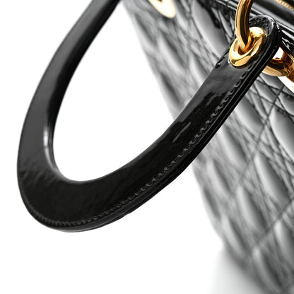 Christian Dior Patent Cannage Large Lady Dior Black 11 of 12