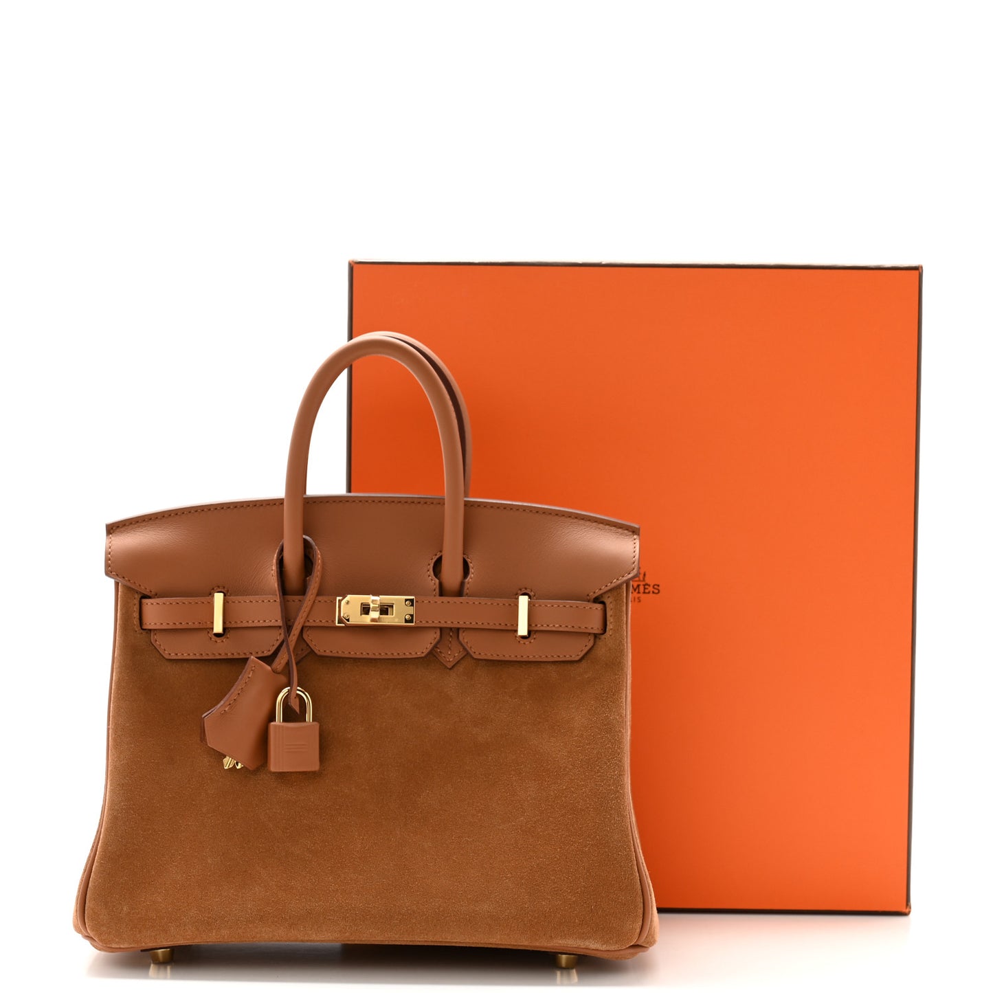 Veau Doblis Swift Grizzly Birkin 25 Gold