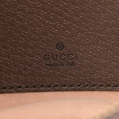 Gucci GG Supreme Monogram Textured Calfskin Web Mini Ophidia Half Moon Hobo Beige Ebony New Acero 6 of 11