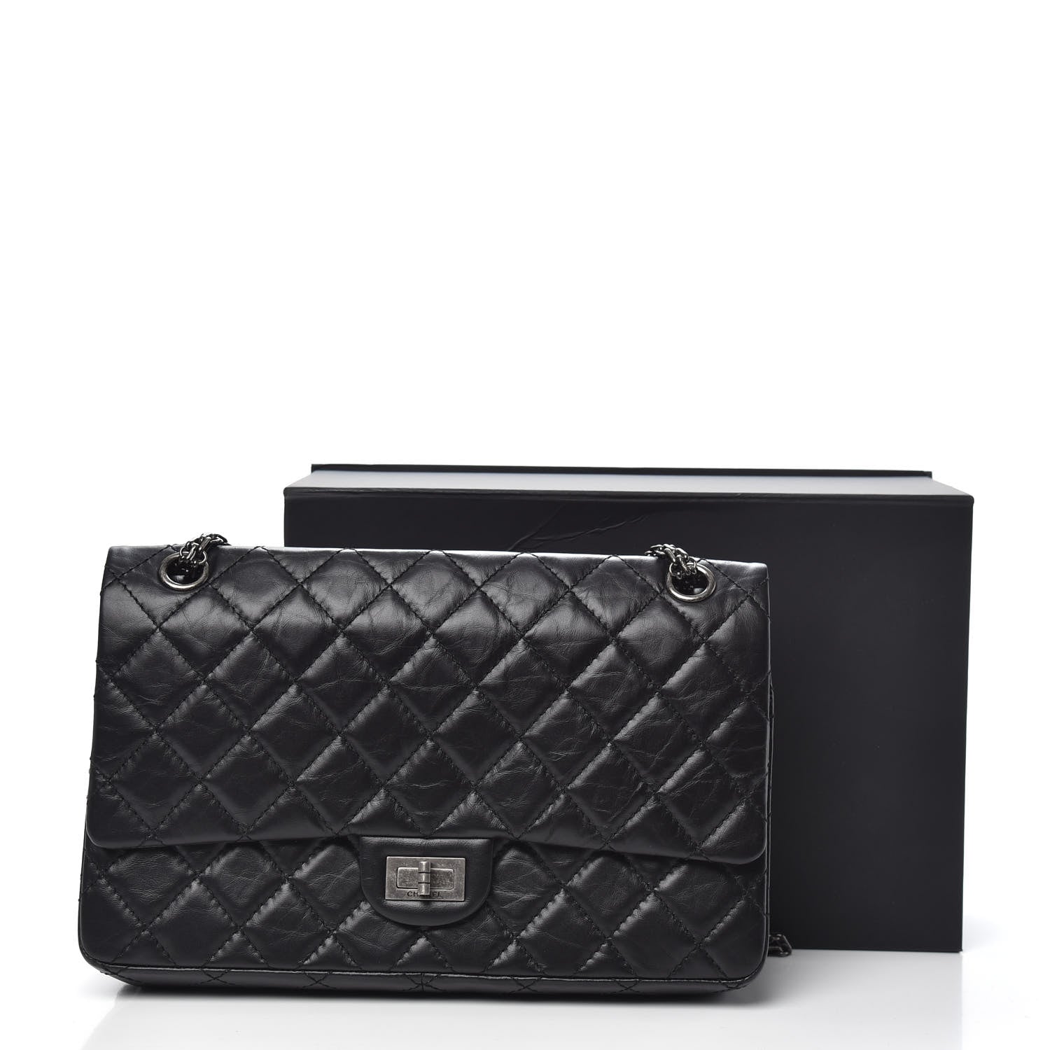 Chanel Aged Calfskin Quilted 2.55 Reissue 226 Flap Black 13 of 13