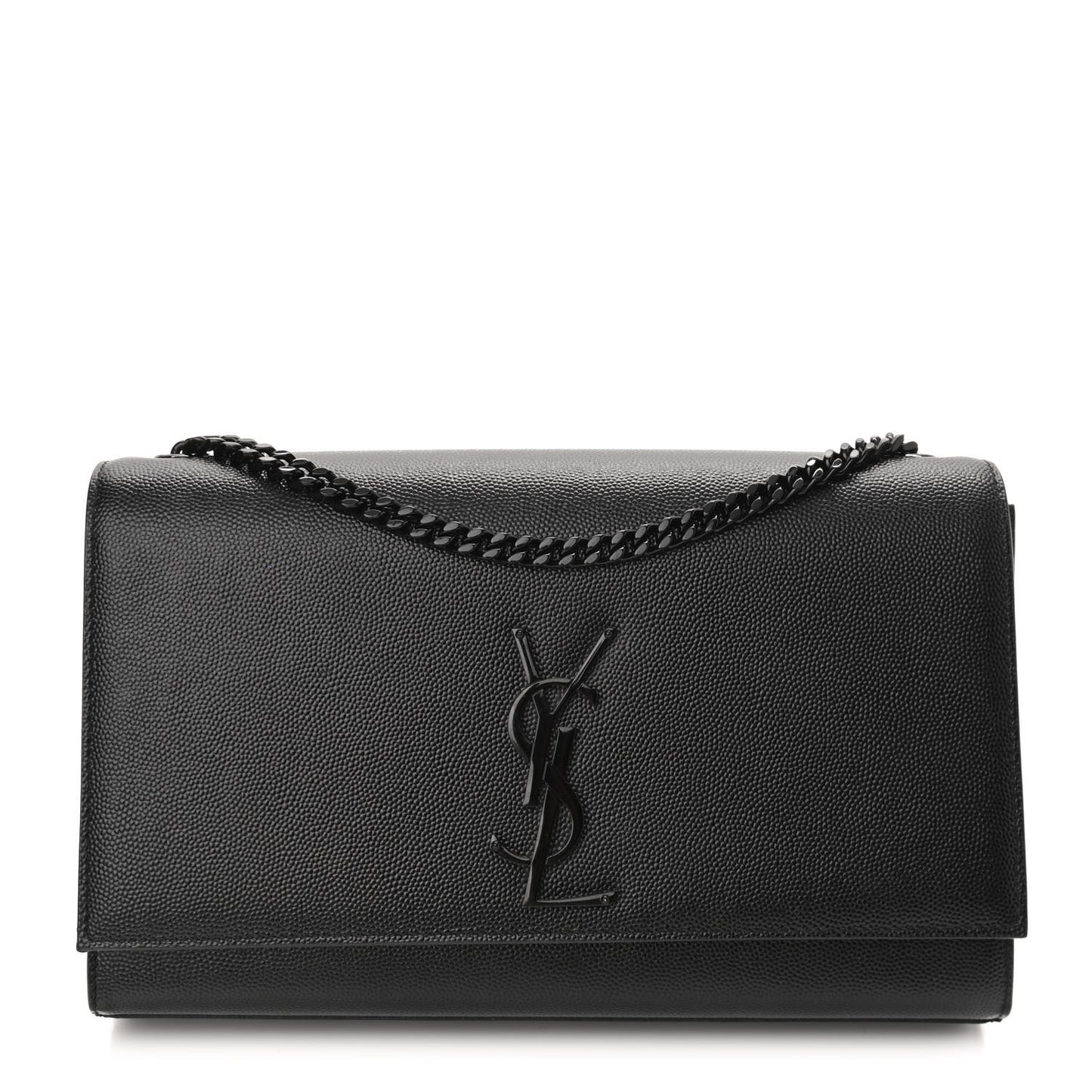 Grain De Poudre Medium Classic Monogram Kate Satchel Black