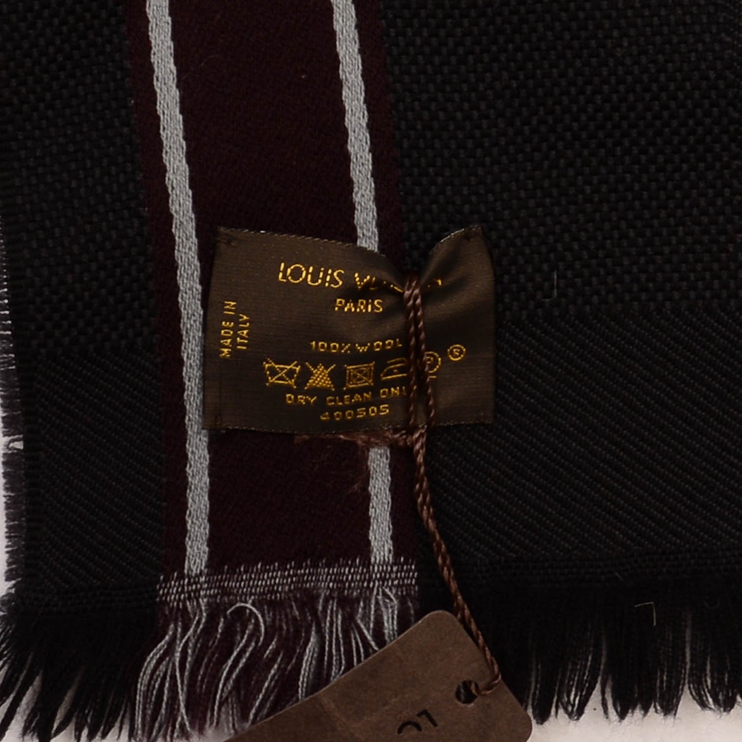 Wool Messager Damier Geant Scarf Black