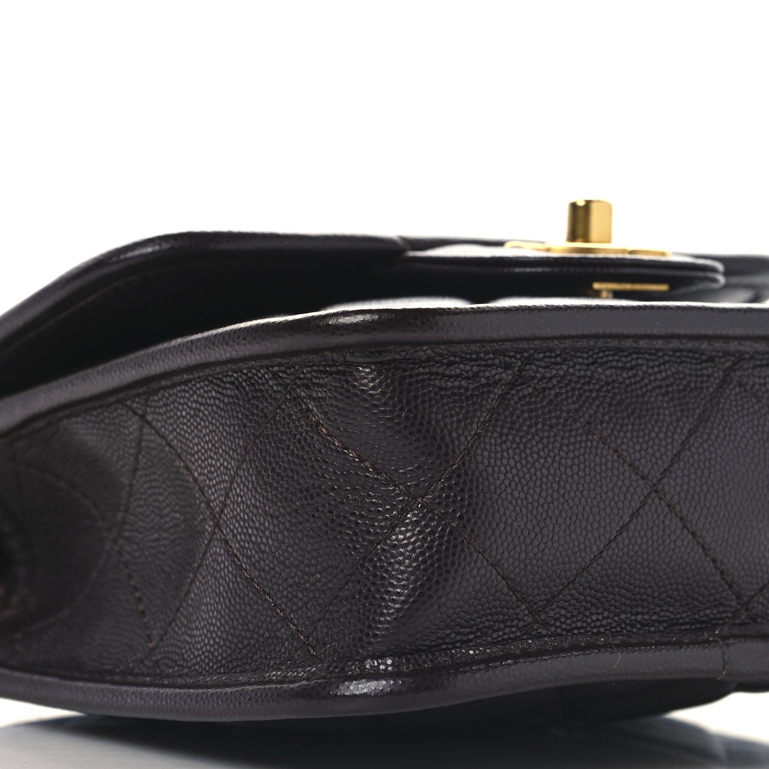 Chanel Caviar School Memory Mini Top Handle Flap  Burgundy 9 of 10