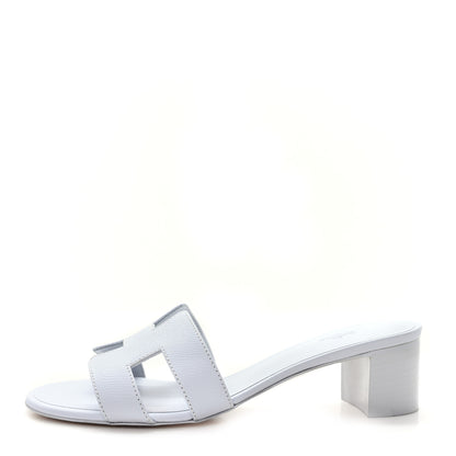 Hermes Epsom Oasis Sandals 37.5 Bleu Glacier 1 of 10