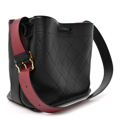 Chanel Calfskin Quilted Medium Bucket Bag Black 3 of 10