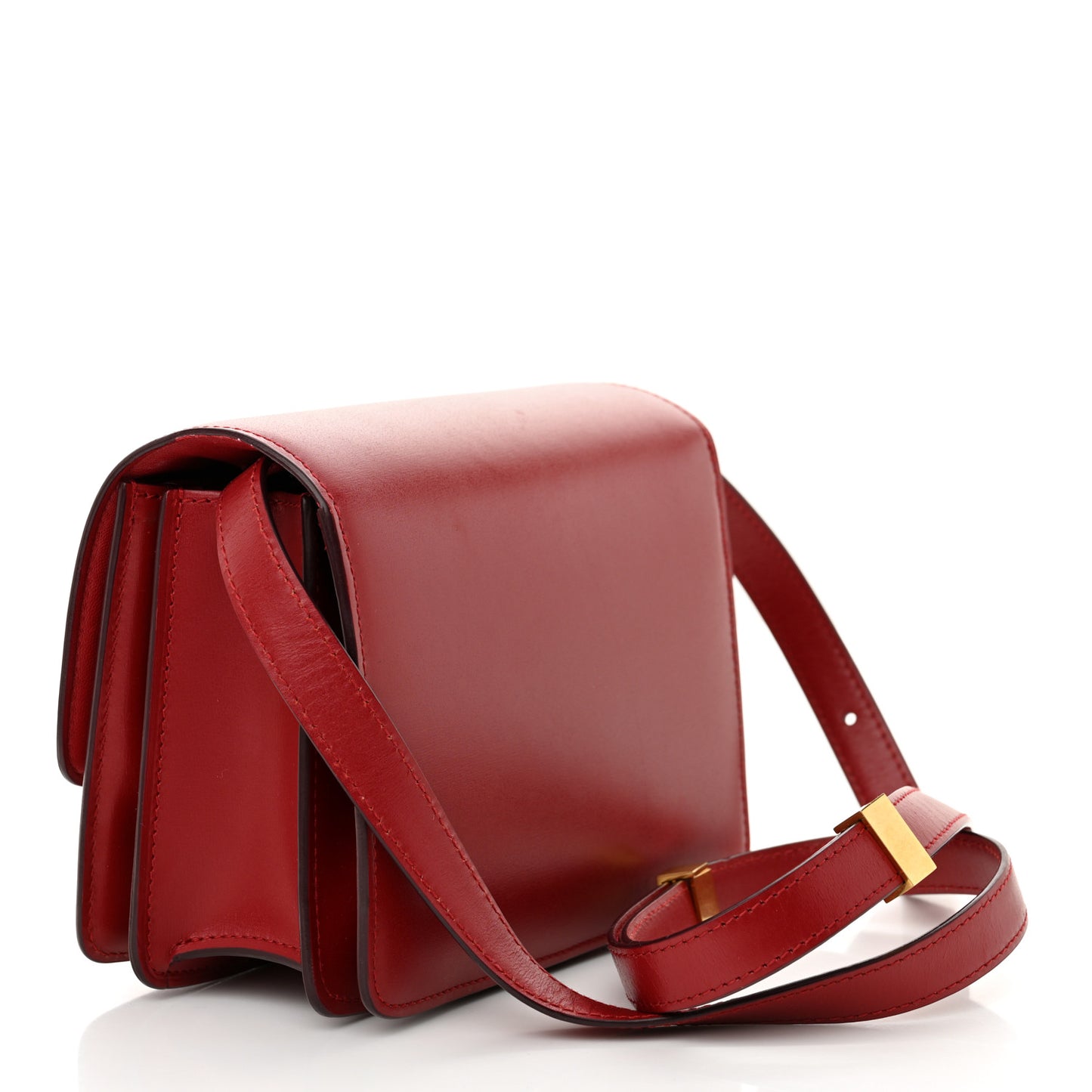 Smooth Calfskin Small Classic Box Flap Bag Red