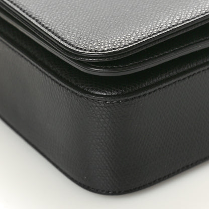 Saint Laurent Textured Calfskin Medium Classic Monogram Universite Bag Black 8 of 9