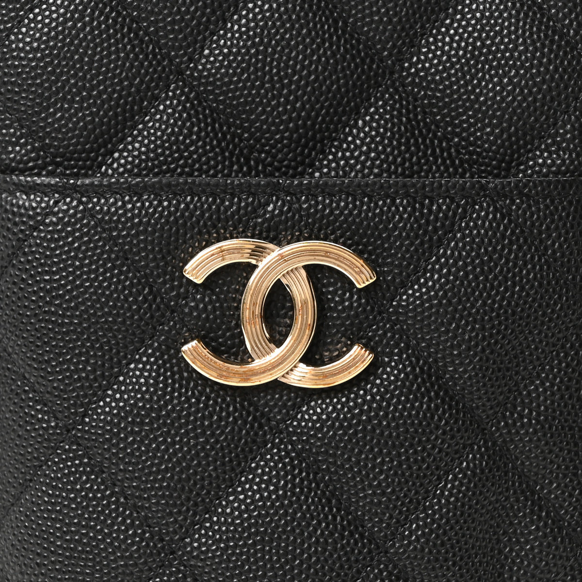 Chanel Caviar Quilted Striated Classic Flat Wallet Pouch  Black 8 of 11