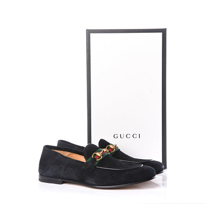 Gucci Suede Web Mens Horsebit Loafers 8 Black 11 of 11