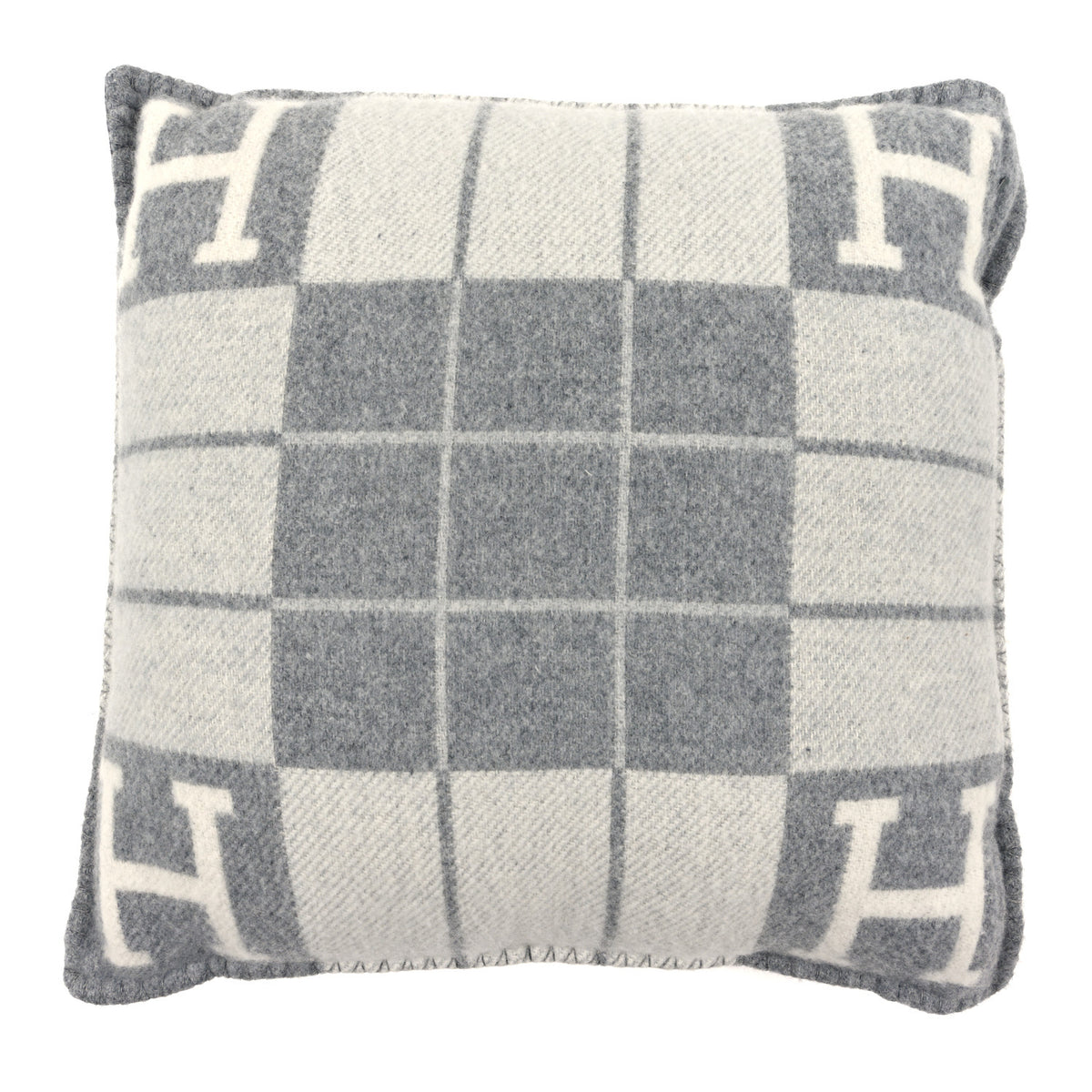 Wool Cashmere Avalon III Pillow PM Ecru Gris Clair