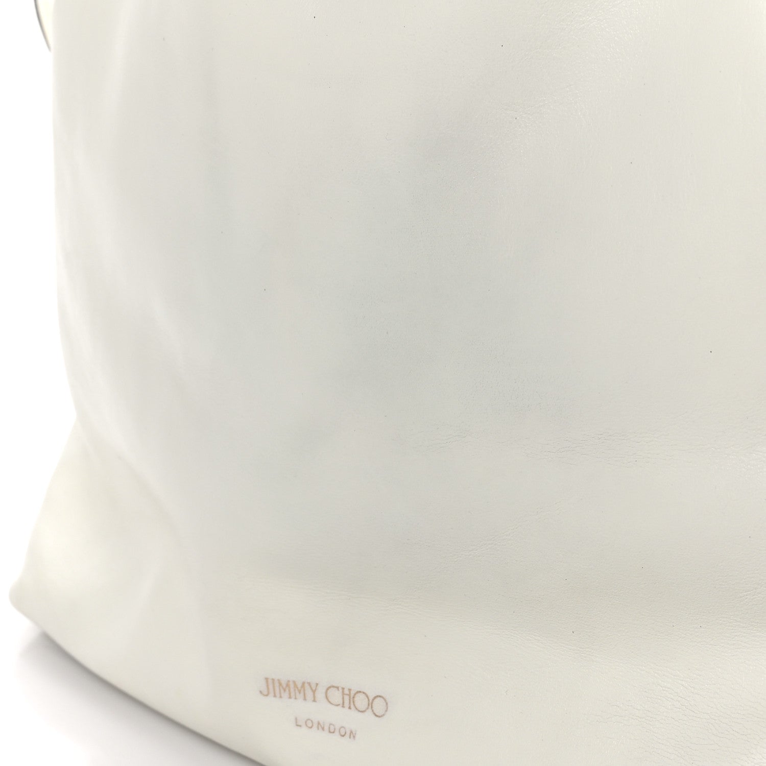 Jimmy Choo Calfskin Large Callie Bucket Bag White 9 of 10