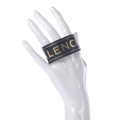 Balenciaga Agneau Logo Blanket Bracelet Black 2 of 9