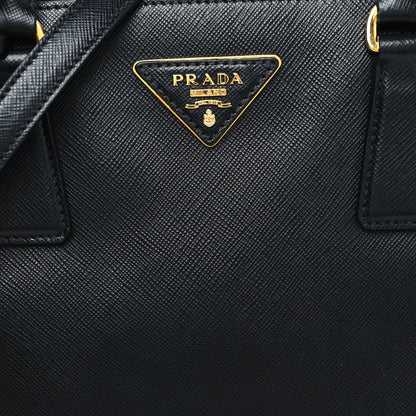 Prada Saffiano Small Galleria Double Zip Tote Black 8 of 13