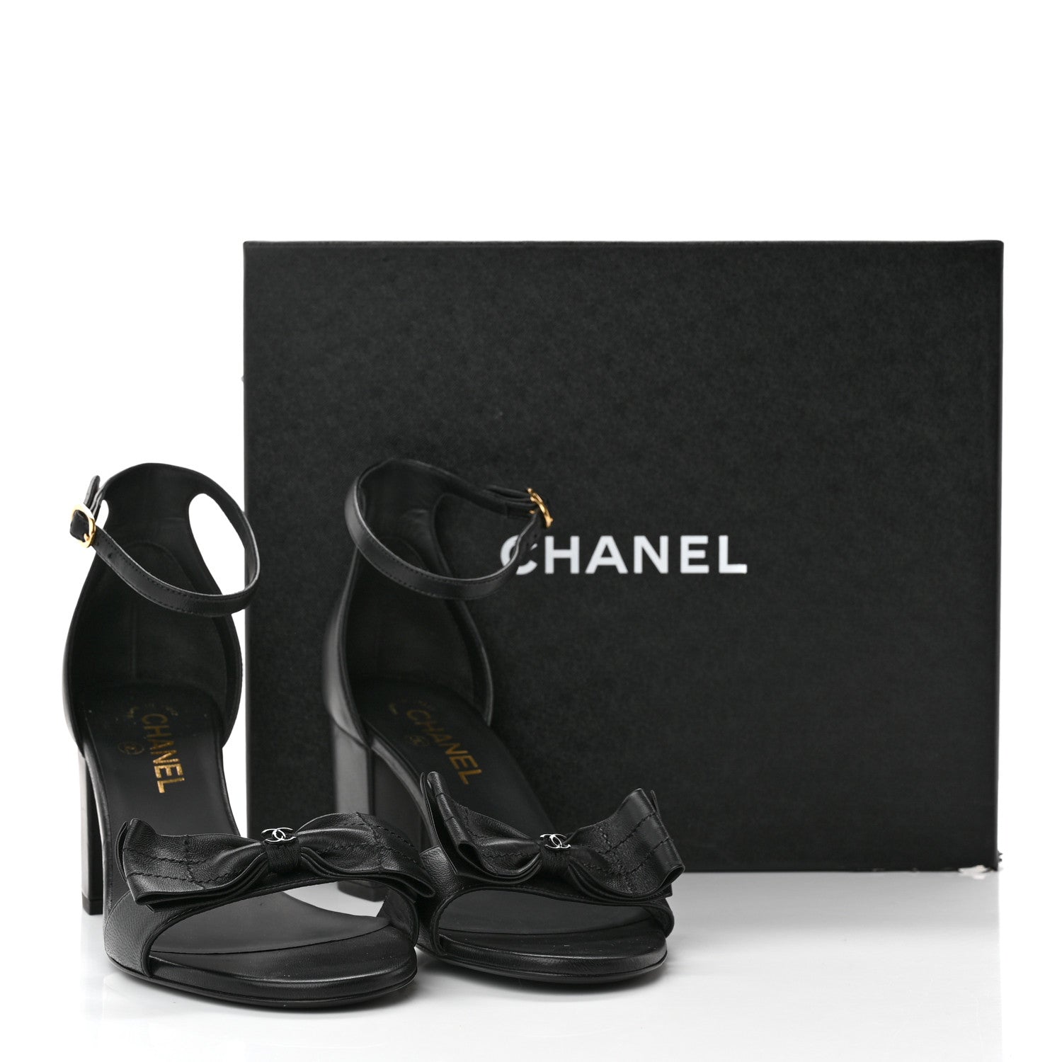 Chanel Lambskin CC Bow Sandals 41 Black 14 of 14