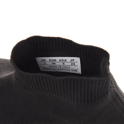 Balenciaga Neoprene Knit Womens Speed Clear Sole Sneakers 36 Black White 5 of 6
