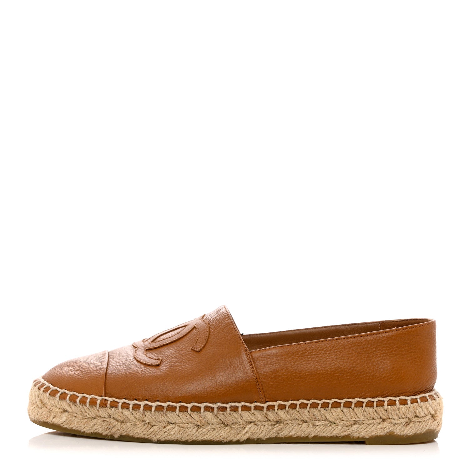 Chanel Lambskin CC Espadrilles 38 Light Brown 1 of 12