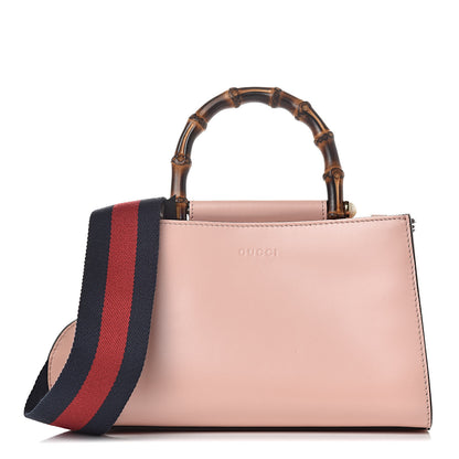 Gucci Nappa Bamboo Web Mini Nymphaea Top Handle Bag Perfect Pink Mystic White 2 of 10