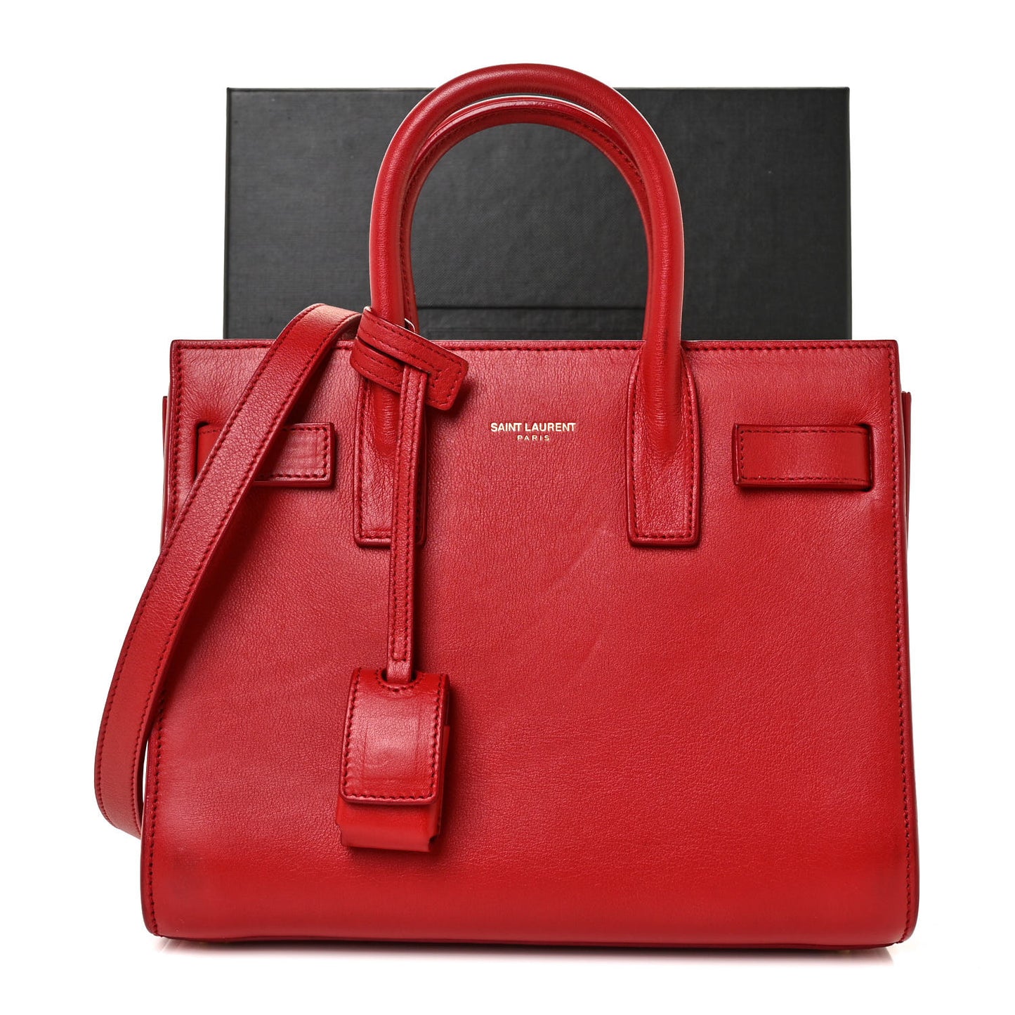 Calfskin Nano Sac De Jour Lipstick Red