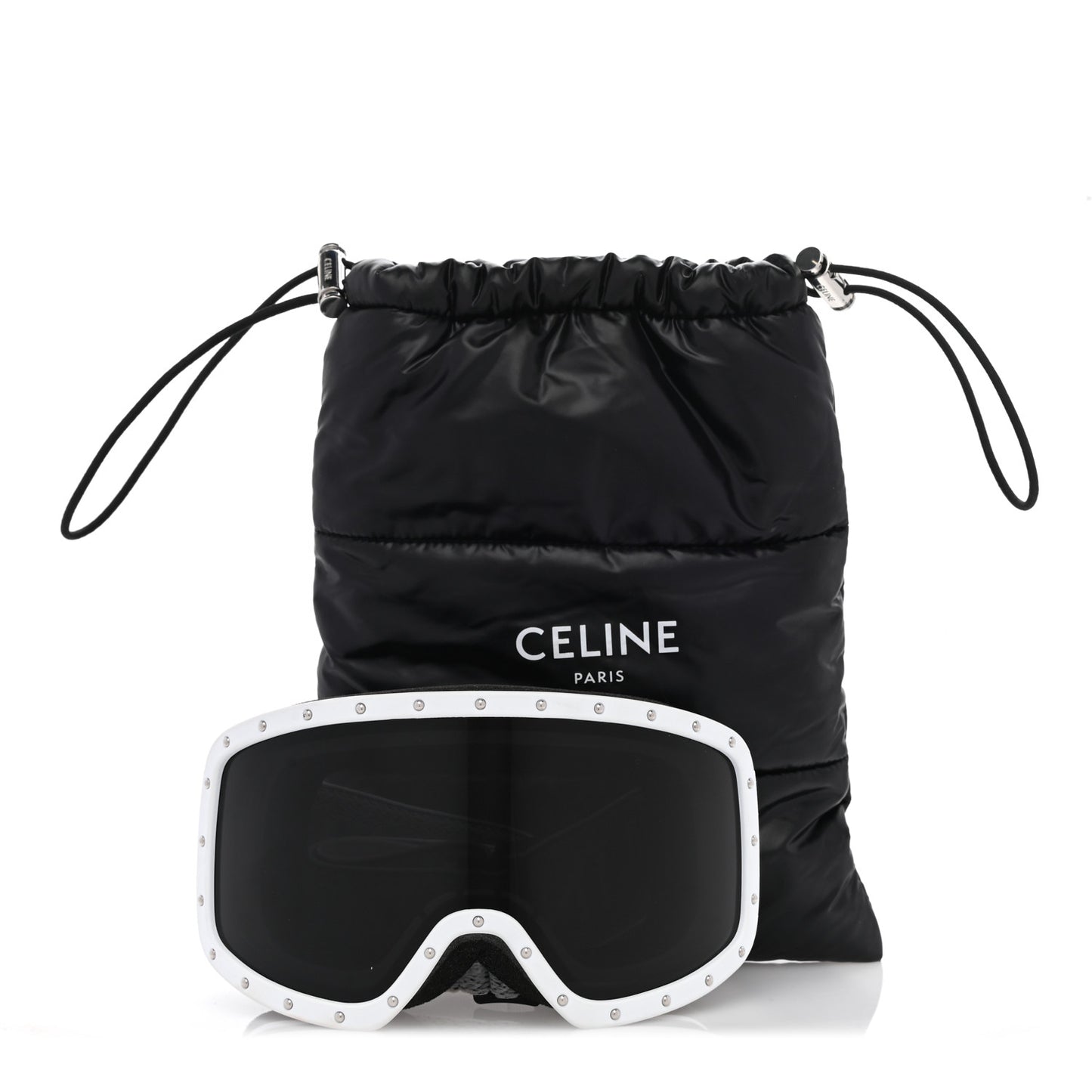 Studded Ski Goggles White