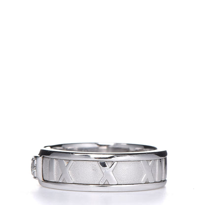 Tiffany 18K White Gold Diamond Atlas Ring 47 4 3 of 6