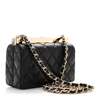 Chanel Lambskin Quilted Pearl CC Vanity Case Black 3 of 12