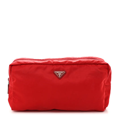 Prada Nylon Vela Cosmetic Pouch Rosso 1 of 8