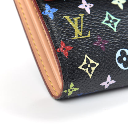 Louis Vuitton Monogram Multicolor Sarah Wallet Black 7 of 9
