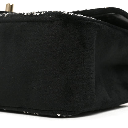 Chanel Velvet Crystal Mini Rectangular Flap Black 10 of 10