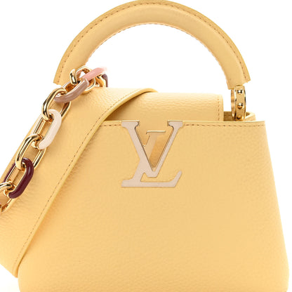 Louis Vuitton Taurillon Mini Capucines Jaune Plume 8 of 13