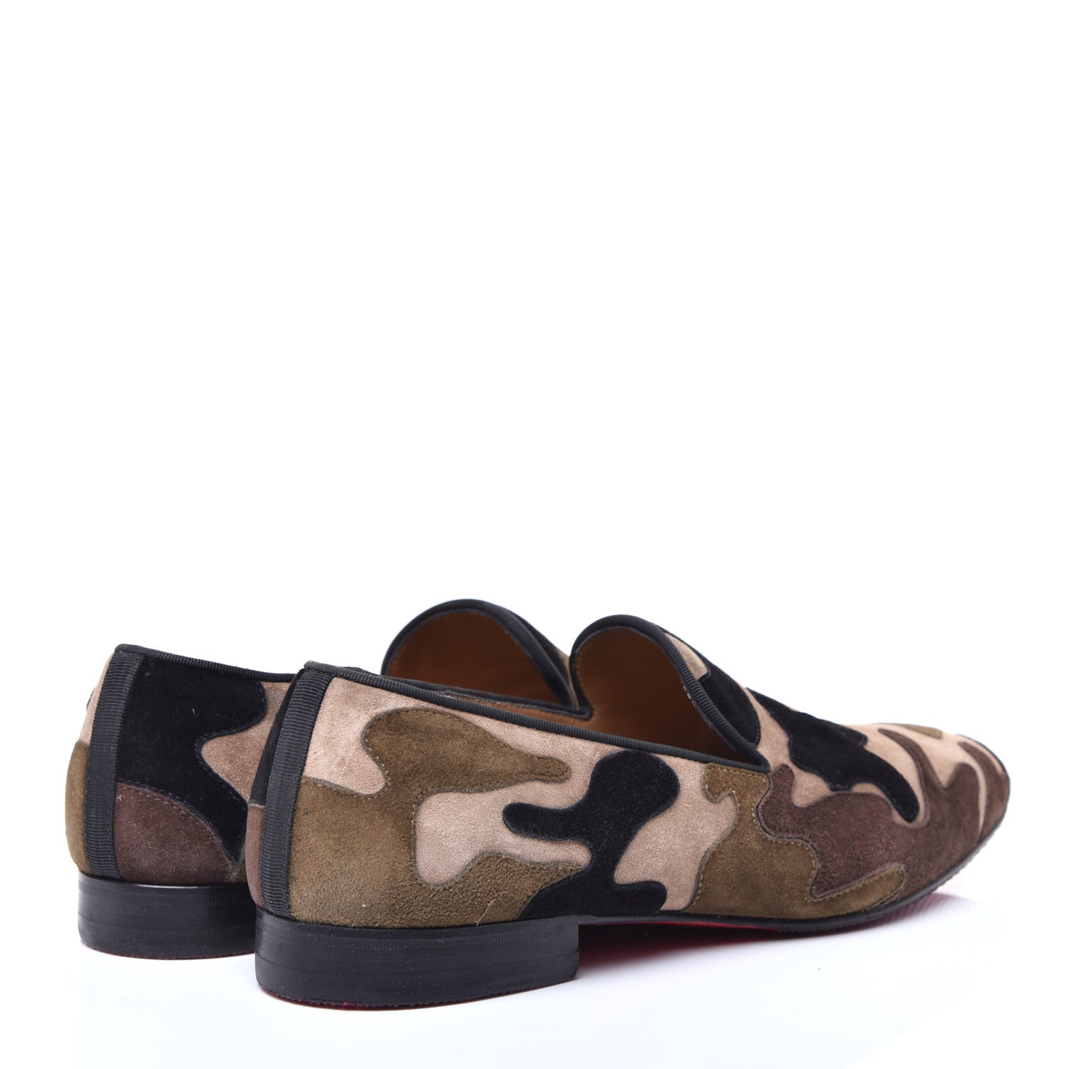 Christian Louboutin Suede Mens Mercenaire Flat Loafers 43.5 Beige Black 4 of 7