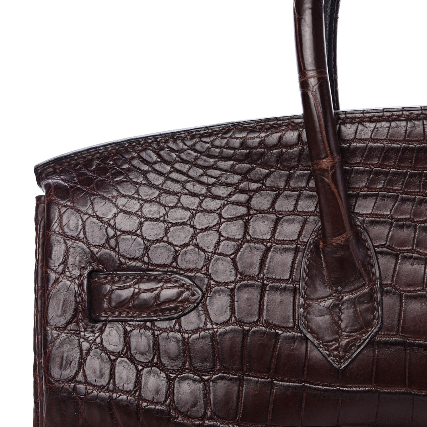 Hermes Matte Crocodile Birkin 35 Chocolate 11 of 37