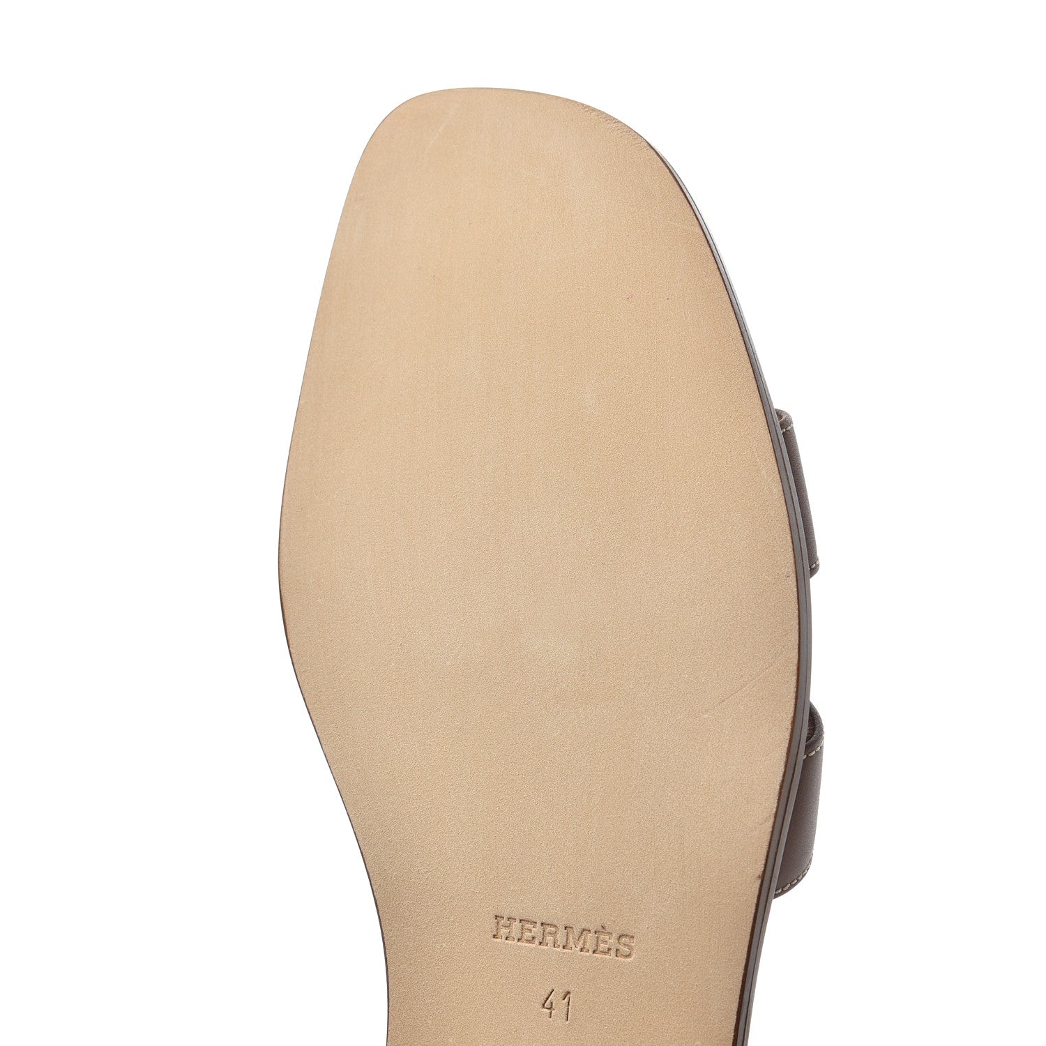 Hermes Box Calfskin Oran Sandals 41 Gold 9 of 13