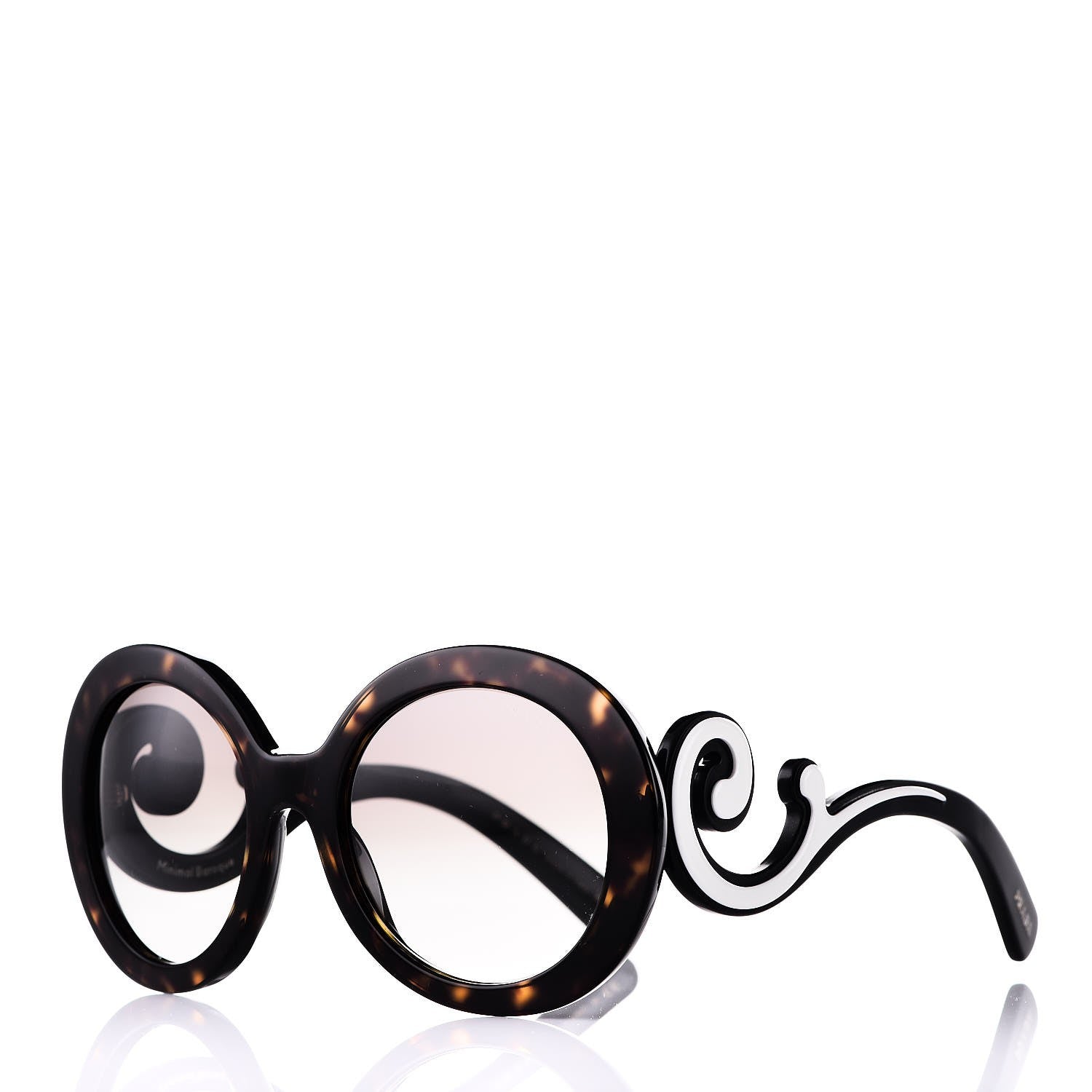 Prada Baroque Sunglasses SPR 08T Tortoise Black White 1 of 7
