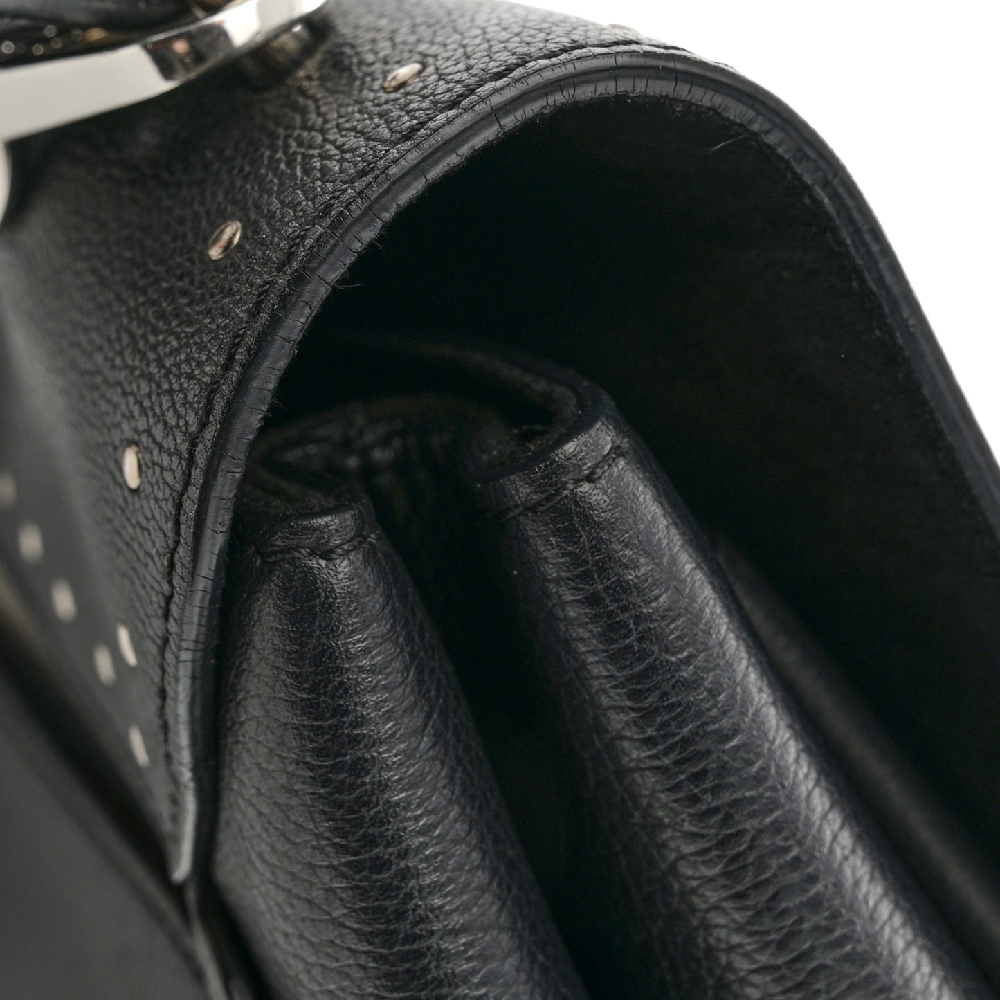 Soft Calfskin My Lockme Studs Black