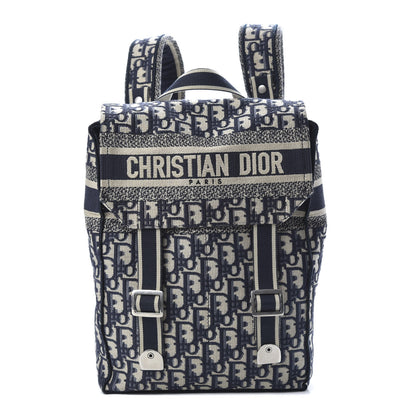 Christian Dior Oblique Backpack Blue White 1 of 10