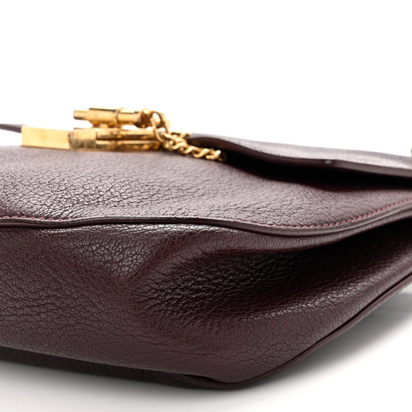 Goatskin Drew Shoulder Bag Burgundy